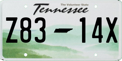 TN license plate Z8314X