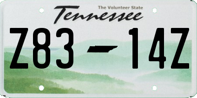 TN license plate Z8314Z