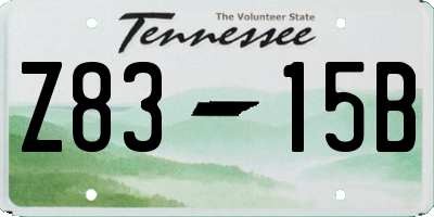 TN license plate Z8315B