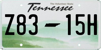 TN license plate Z8315H