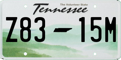 TN license plate Z8315M