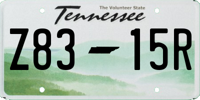 TN license plate Z8315R