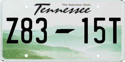 TN license plate Z8315T