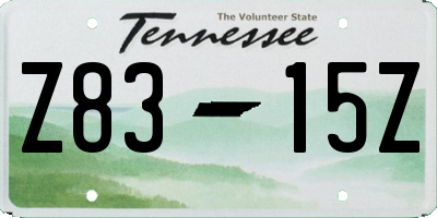 TN license plate Z8315Z
