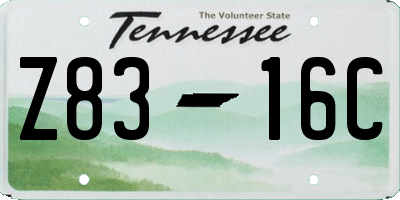 TN license plate Z8316C