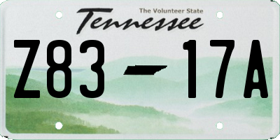 TN license plate Z8317A