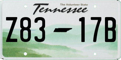 TN license plate Z8317B