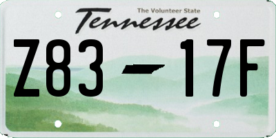 TN license plate Z8317F