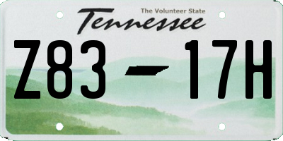 TN license plate Z8317H