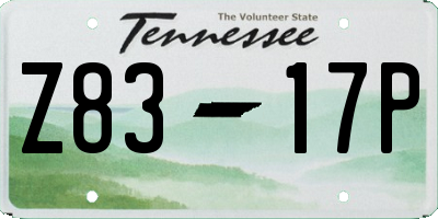 TN license plate Z8317P