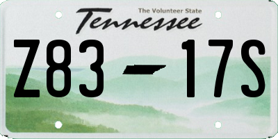 TN license plate Z8317S
