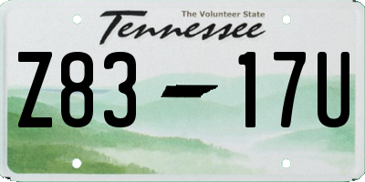 TN license plate Z8317U