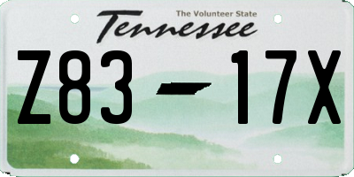 TN license plate Z8317X