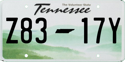 TN license plate Z8317Y