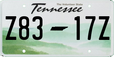 TN license plate Z8317Z