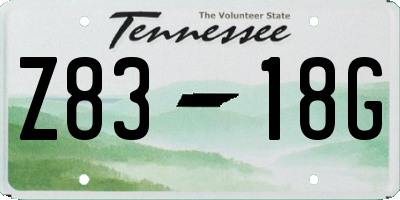 TN license plate Z8318G
