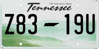 TN license plate Z8319U