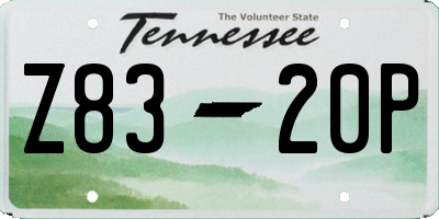 TN license plate Z8320P