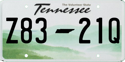 TN license plate Z8321Q