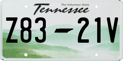 TN license plate Z8321V