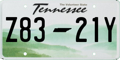 TN license plate Z8321Y