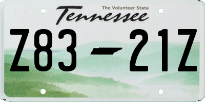 TN license plate Z8321Z