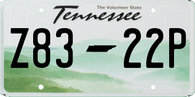 TN license plate Z8322P