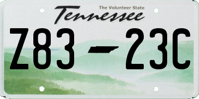 TN license plate Z8323C