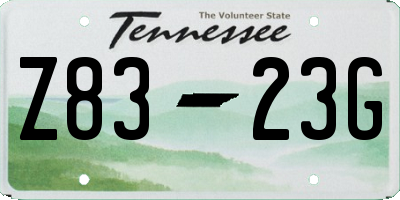 TN license plate Z8323G