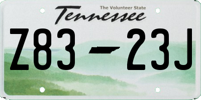 TN license plate Z8323J