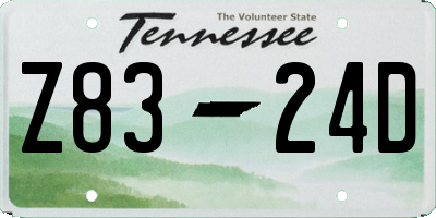 TN license plate Z8324D