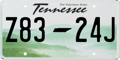 TN license plate Z8324J