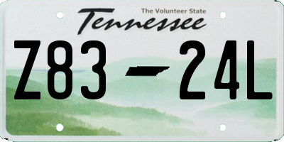 TN license plate Z8324L