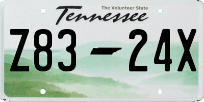 TN license plate Z8324X