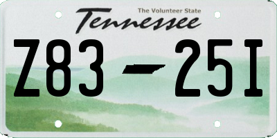 TN license plate Z8325I
