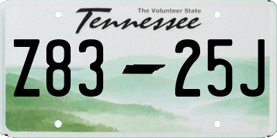 TN license plate Z8325J