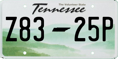 TN license plate Z8325P