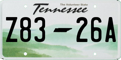 TN license plate Z8326A