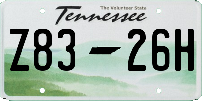TN license plate Z8326H