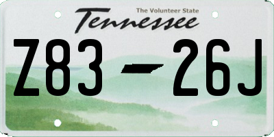 TN license plate Z8326J