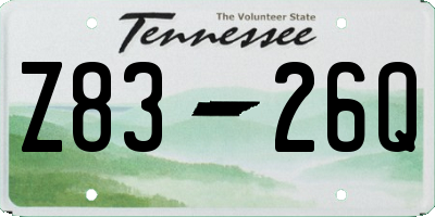 TN license plate Z8326Q