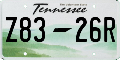 TN license plate Z8326R
