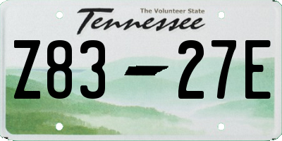 TN license plate Z8327E