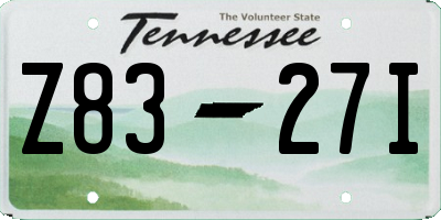 TN license plate Z8327I