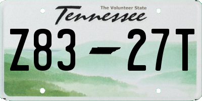 TN license plate Z8327T