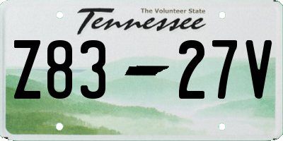 TN license plate Z8327V