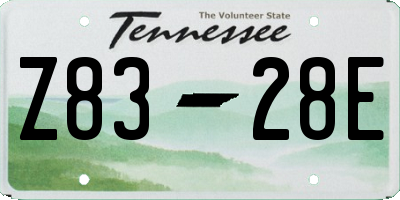 TN license plate Z8328E