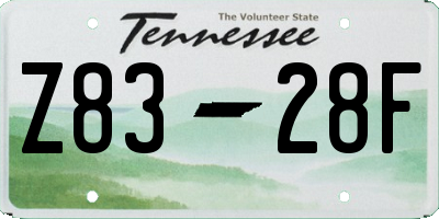 TN license plate Z8328F