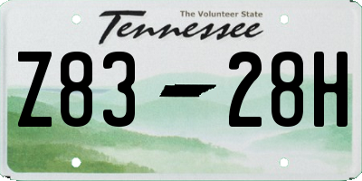 TN license plate Z8328H
