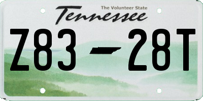 TN license plate Z8328T